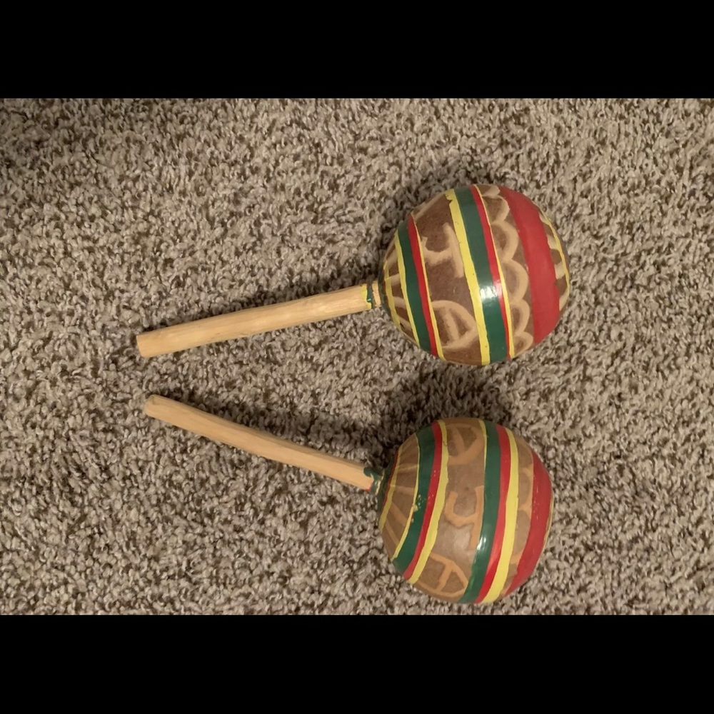 Jamaican Maracas Souvenir Hand Percussion Shakers